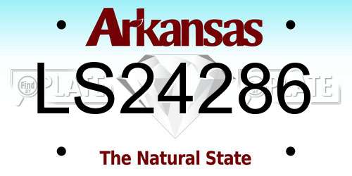 LS24286 Arkansas License Plate