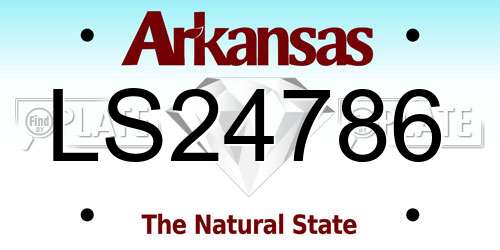 LS24786 Arkansas License Plate