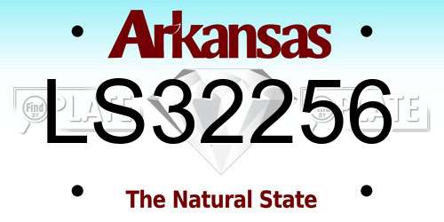 LS32256 Arkansas License Plate
