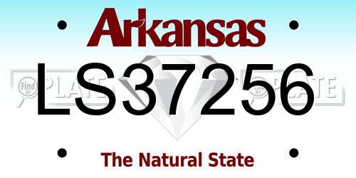 LS37256 Arkansas License Plate
