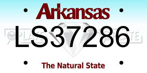 LS37286 Arkansas License Plate