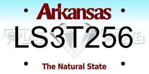 LS3T256 Arkansas License Plate