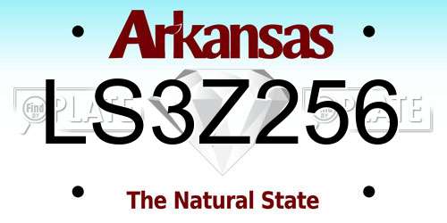 LS3Z256 Arkansas License Plate