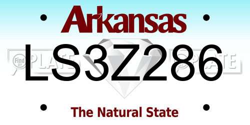 LS3Z286 Arkansas License Plate