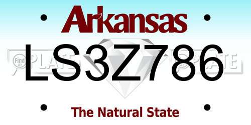 LS3Z786 Arkansas License Plate