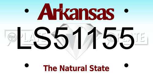LS51155 Arkansas License Plate