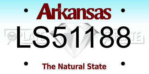 LS51188 Arkansas License Plate