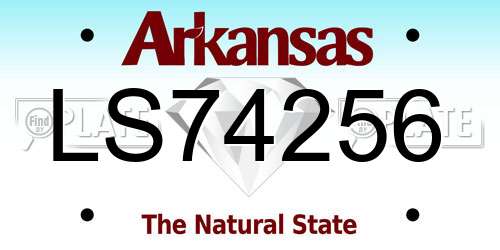 LS74256 Arkansas License Plate