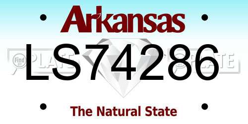 LS74286 Arkansas License Plate