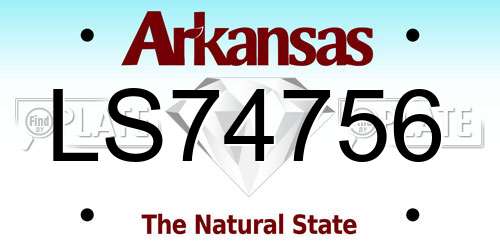 LS74756 Arkansas License Plate