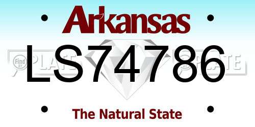 LS74786 Arkansas License Plate