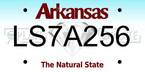 LS7A256 Arkansas License Plate