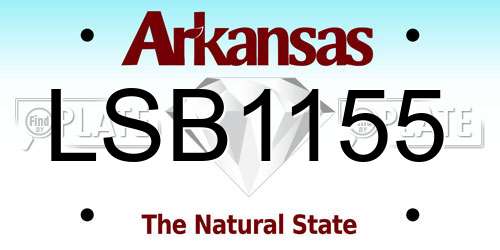 LSB1155 Arkansas License Plate