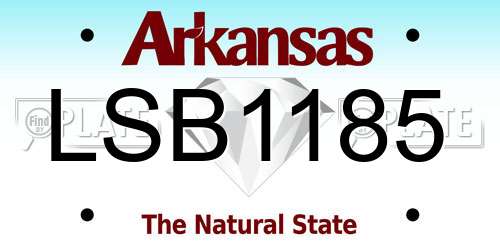 LSB1185 Arkansas License Plate
