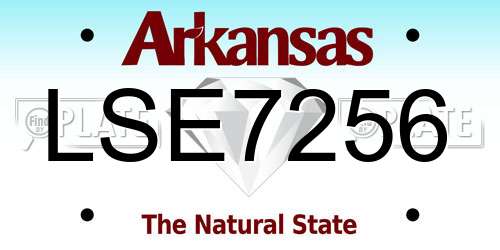 LSE7256 Arkansas License Plate