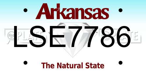 LSE7786 Arkansas License Plate