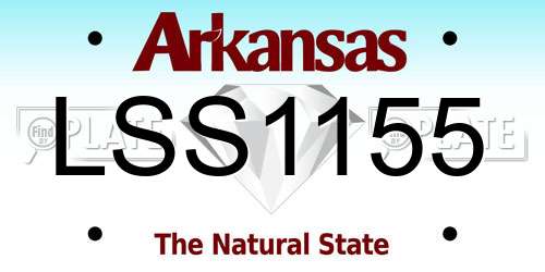 LSS1155 Arkansas License Plate