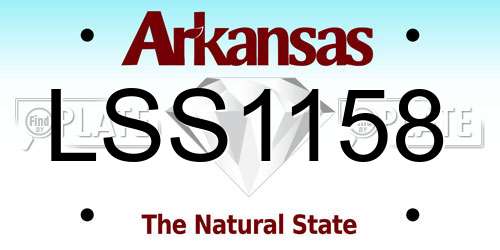 LSS1158 Arkansas License Plate