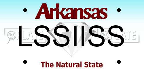 LSSIISS Arkansas License Plate