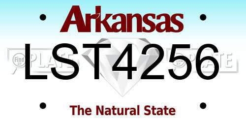 LST4256 Arkansas License Plate