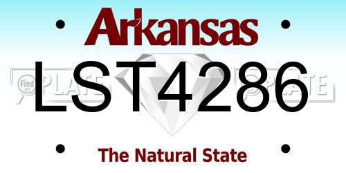 LST4286 Arkansas License Plate