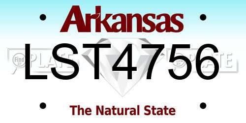 LST4756 Arkansas License Plate