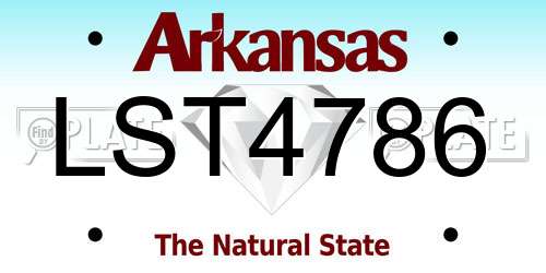 LST4786 Arkansas License Plate