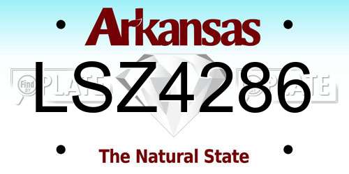 LSZ4286 Arkansas License Plate
