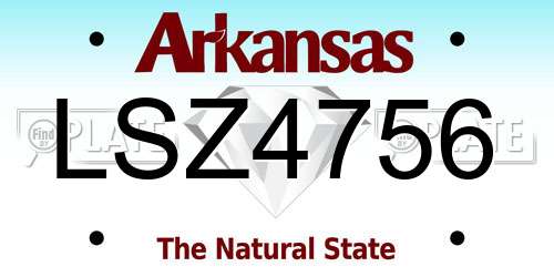 LSZ4756 Arkansas License Plate