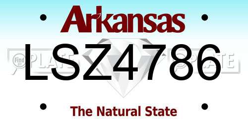LSZ4786 Arkansas License Plate