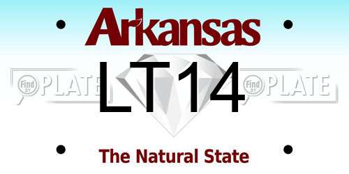 LT14 Arkansas License Plate