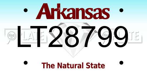LT28799 Arkansas License Plate