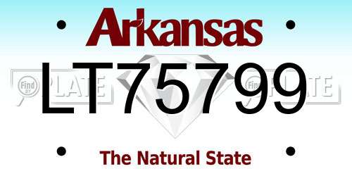 LT75799 Arkansas License Plate