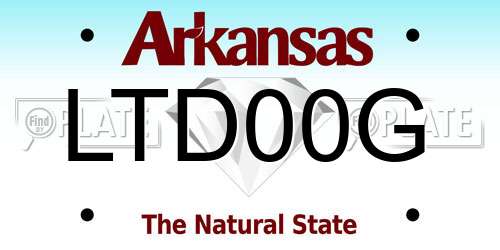 LTD00G Arkansas License Plate