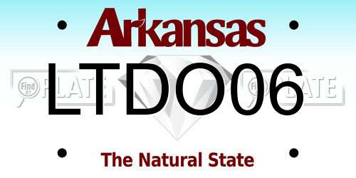 LTDO06 Arkansas License Plate