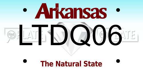 LTDQ06 Arkansas License Plate