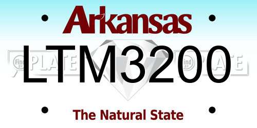 LTM3200 Arkansas License Plate
