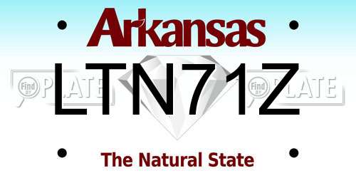 LTN71Z Arkansas License Plate
