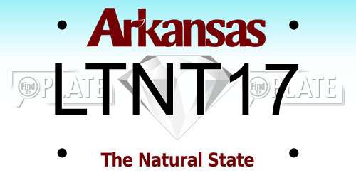 LTNT17 Arkansas License Plate