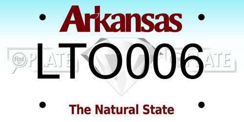 LTO006 Arkansas License Plate