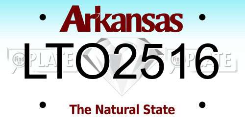 LTO2516 Arkansas License Plate