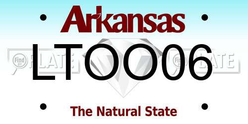 LTOO06 Arkansas License Plate