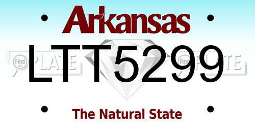 LTT5299 Arkansas License Plate