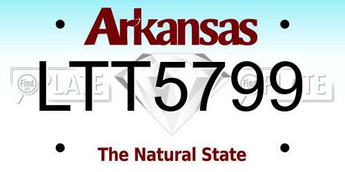 LTT5799 Arkansas License Plate