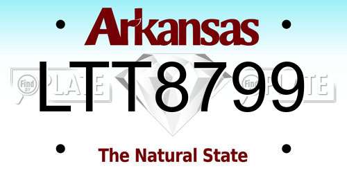 LTT8799 Arkansas License Plate