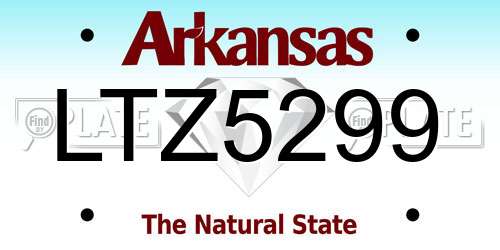 LTZ5299 Arkansas License Plate