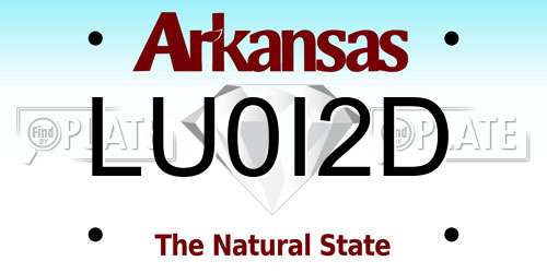 LU0I2D Arkansas License Plate
