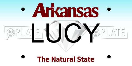 LUCY Arkansas License Plate