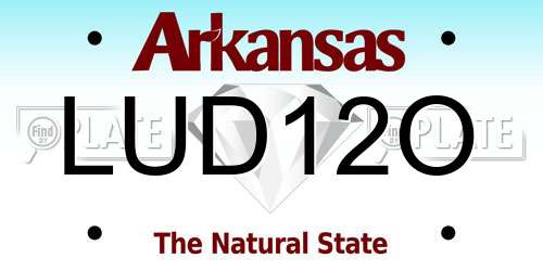LUD12O Arkansas License Plate