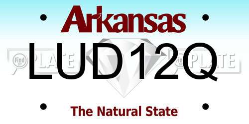 LUD12Q Arkansas License Plate